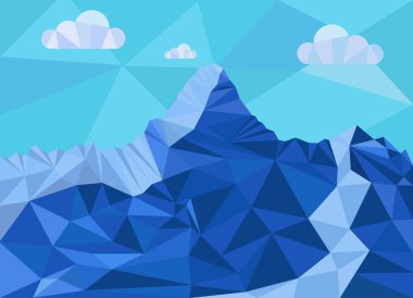 Nirengi dağ vektör Illustration