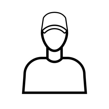 Basit Kullanıcı avatar vektör Illustration