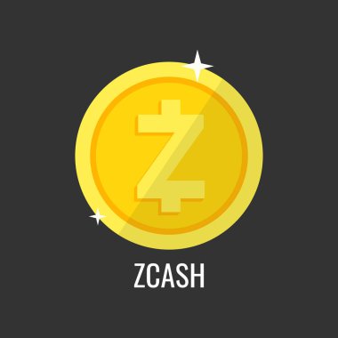 altın zcash sikke logosu vektör illüstrasyon