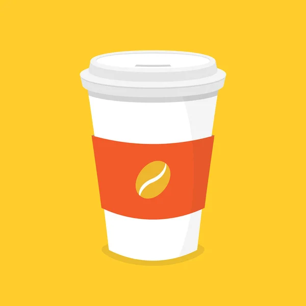 Vector Illustratie Van Wegwerp Kopje Koffie Coffee Concept — Stockvector