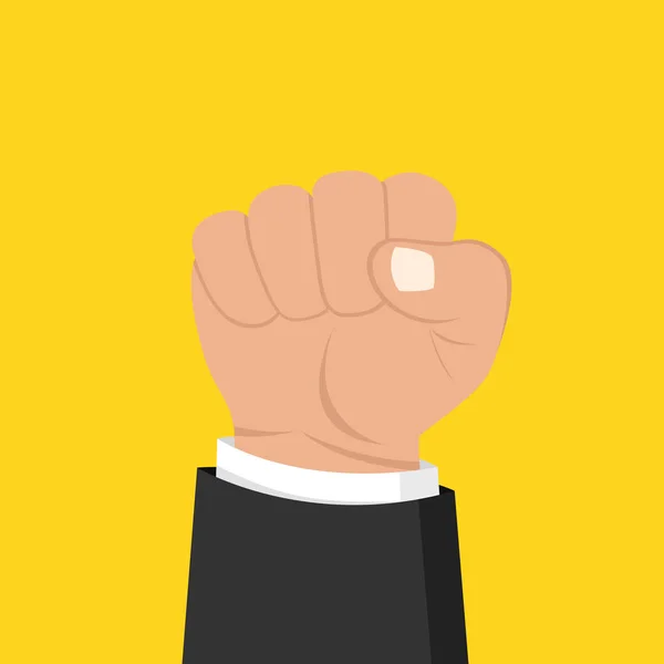 Vector Illustration Clenched Fist Held High Protest — 图库矢量图片