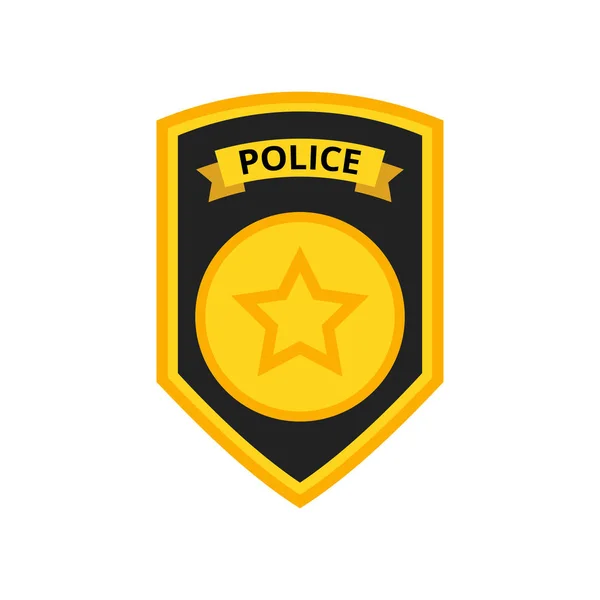 Illustration Vectorielle Badge Police Sur Fond Blanc — Image vectorielle