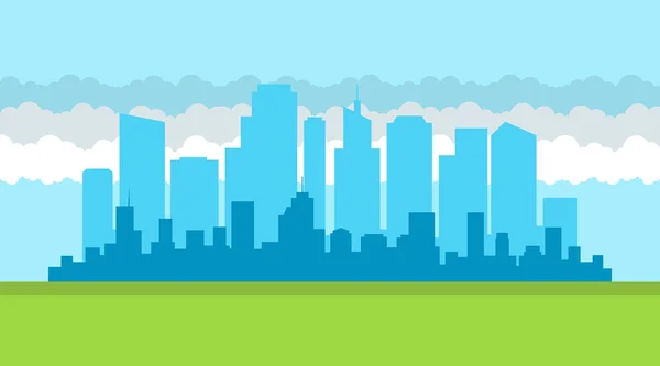 Vector Ilustración Del Horizonte Ciudad — Vector de stock