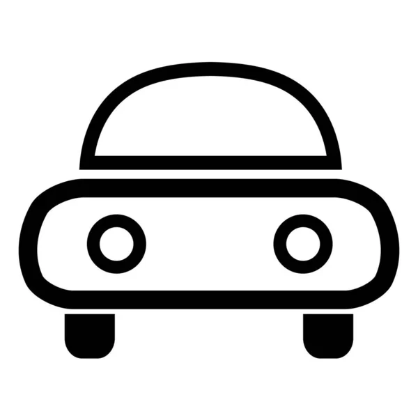 Ilustracja Wektorowa Ikony Proste Samochód — Wektor stockowy
