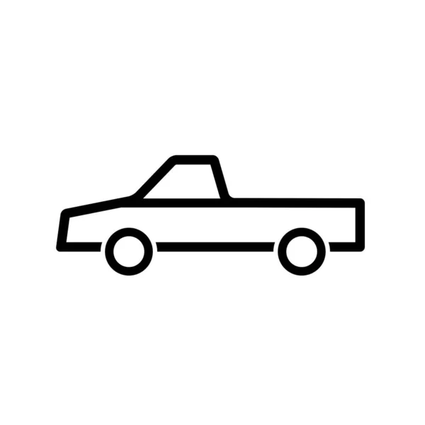 Ilustração Vetorial Ícone Carro Simples — Vetor de Stock