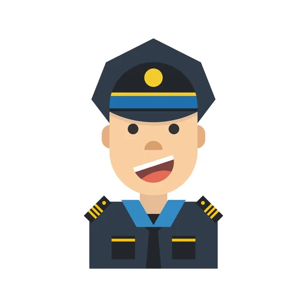 Polis Vektör Illustration — Stok Vektör