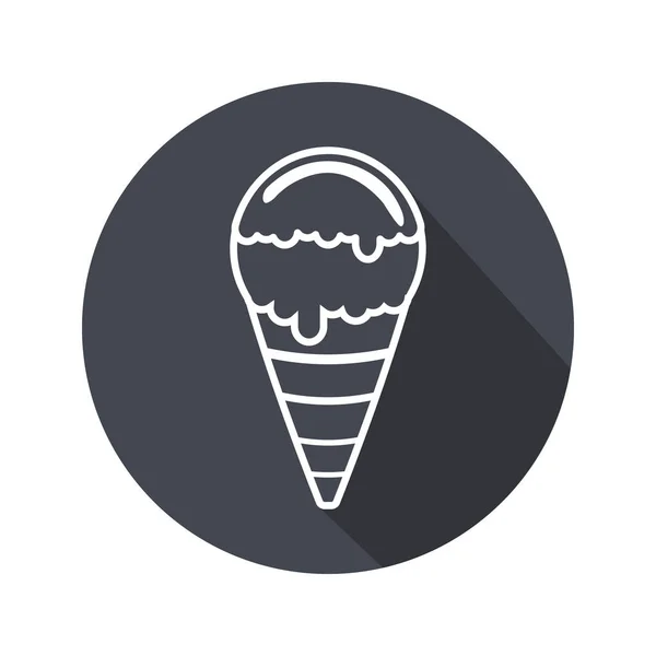 Векторная Иллюстрация Простой Иконки Мороженого — стоковый вектор