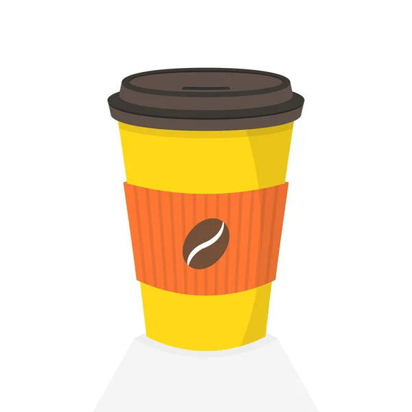 Illustration Vectorielle Tasse Jetable Café Café Emporter Concept — Image vectorielle