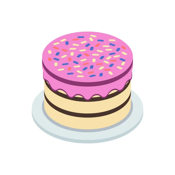 Vectorillustratie Voor Cake Van Kindverjaardag — Stockvector