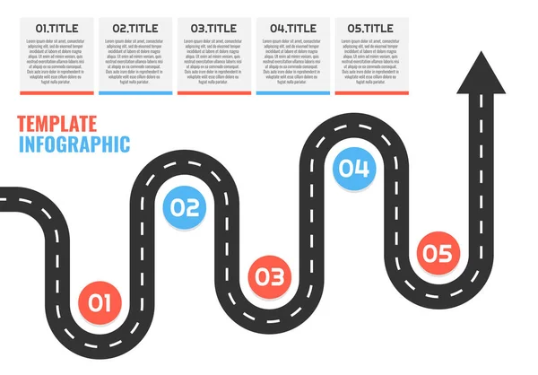 Векторная Иллюстрация Дорожного Инфографического Шаблона — стоковый вектор