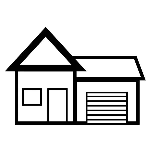 Vector Illustration Simple House Icon — Stock Vector