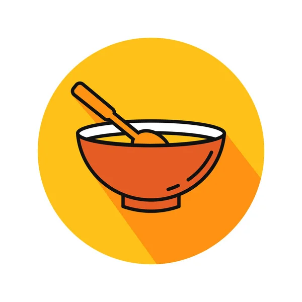 Ilustração Vetorial Sopa Uma Tigela — Vetor de Stock