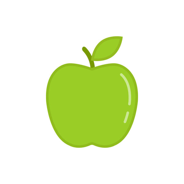 vector illustration of green apple