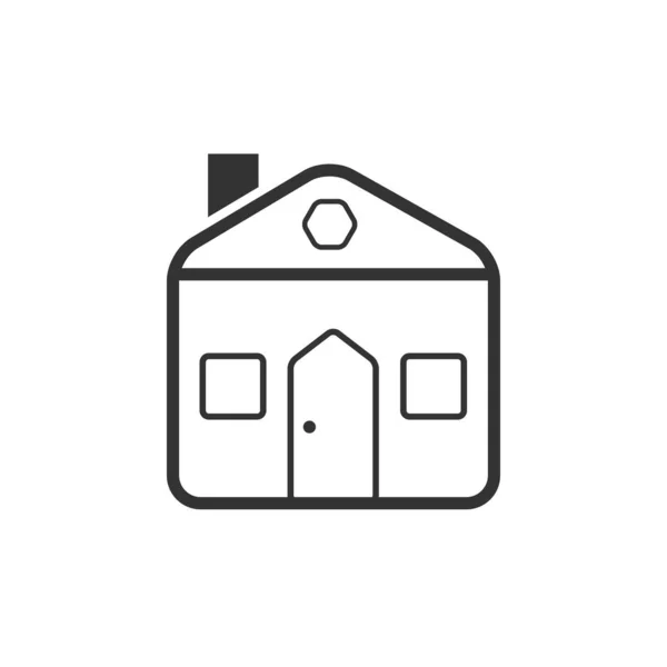 Ilustración Vectorial Casa Icono Simple — Archivo Imágenes Vectoriales