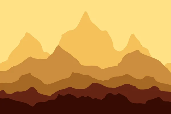 Ilustración Vectorial Del Paisaje Natural — Vector de stock