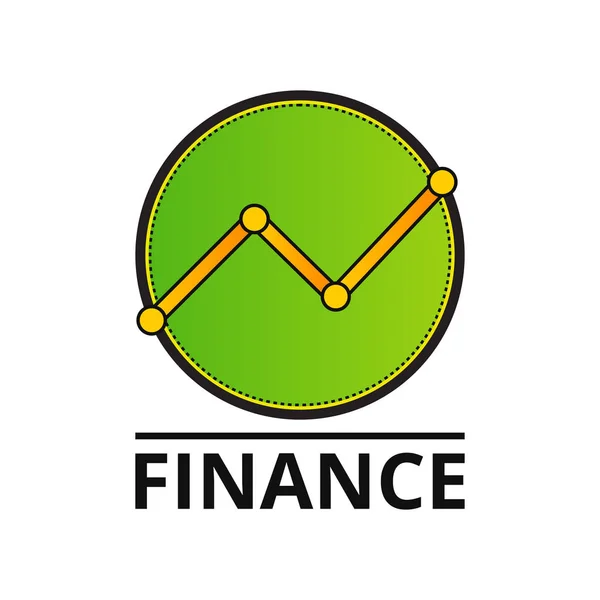 Pénzügyi Embléma Vektoros Illusztrációja — Stock Vector
