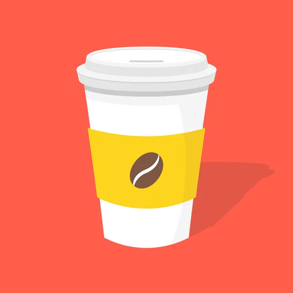 Vector Illustratie Van Wegwerp Kopje Koffie Coffee Concept — Stockvector