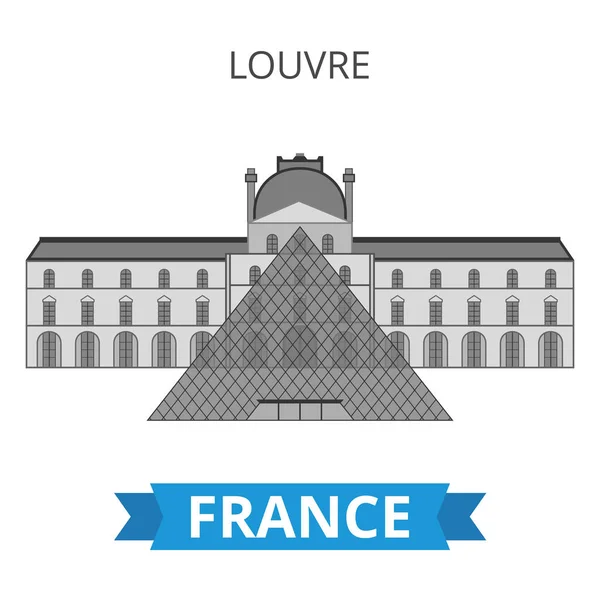 Vektor Illusztrációja Louvre — Stock Vector