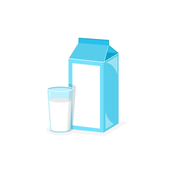 Vector Illustration Milk Bottle Glass — Stock Vector