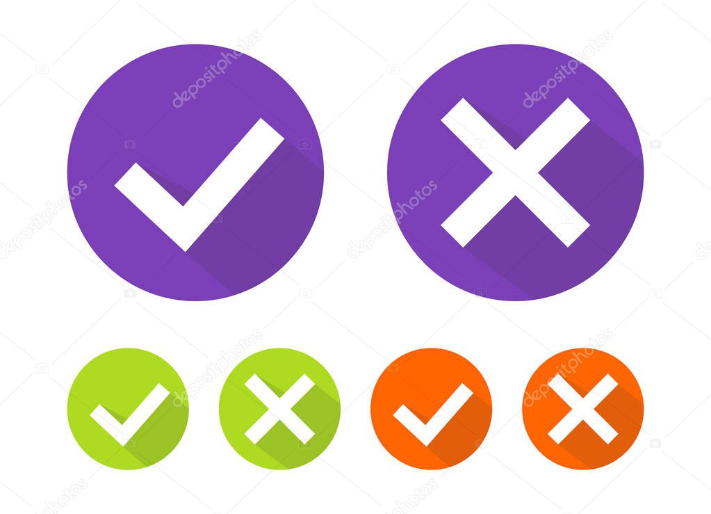 vector illustration of checkmark icons set