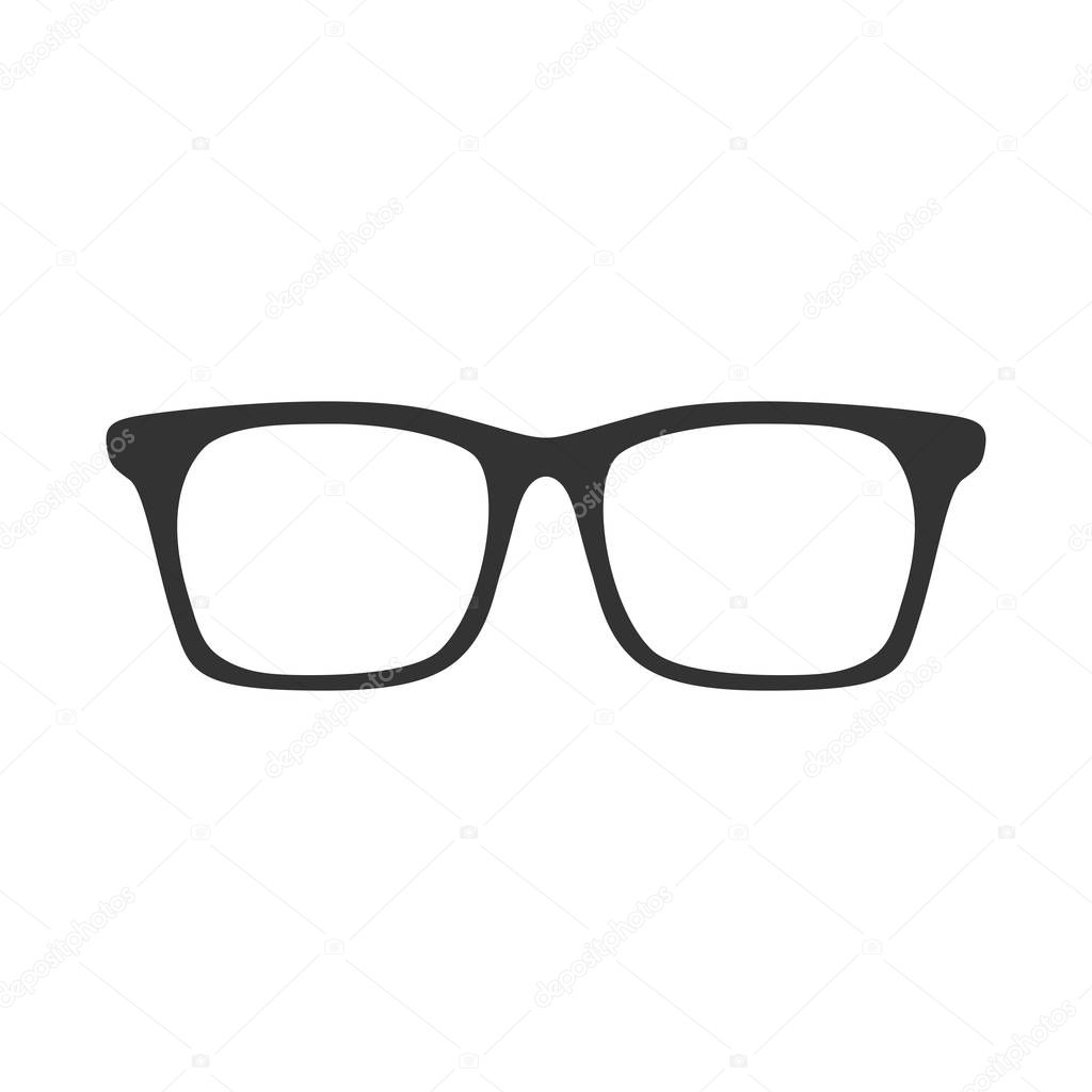 Vector Glasses. Flat icon. 