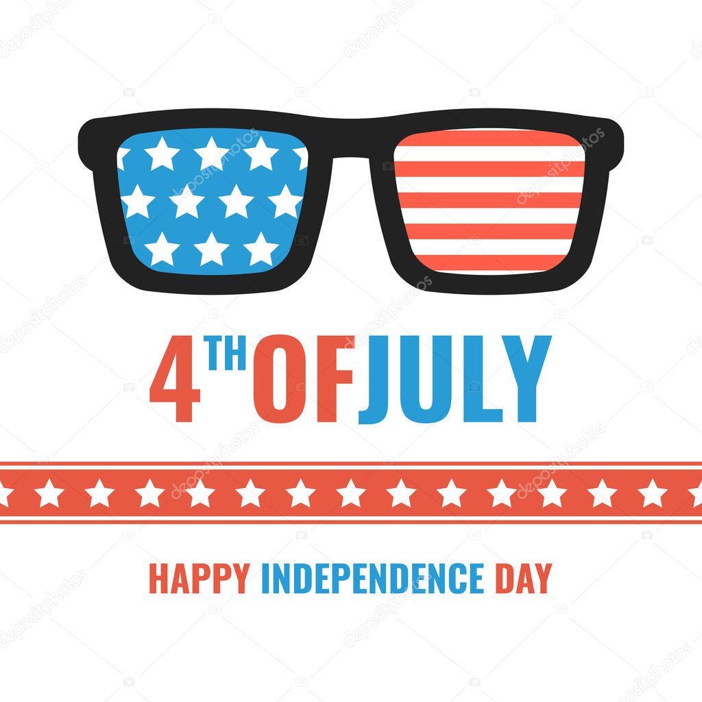 vector illustration of independence day usa