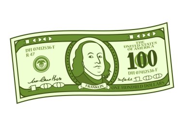 Beyaz 100 dolarlık banknot 