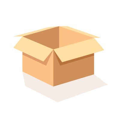 beyaz arka plan üzerinde kutunun vektör illüstrasyon