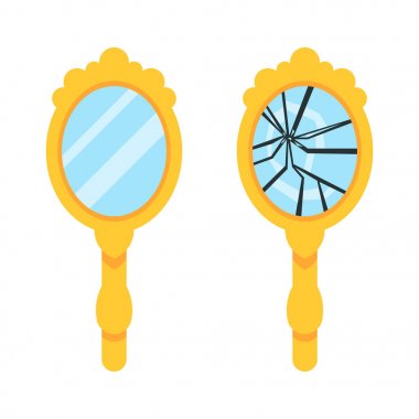 kırık ayna vektör illüstrasyon 