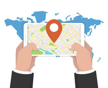 Vektör çizim izleme Gps 