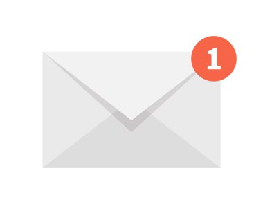 posta, zarf, vektör illüstrasyon  