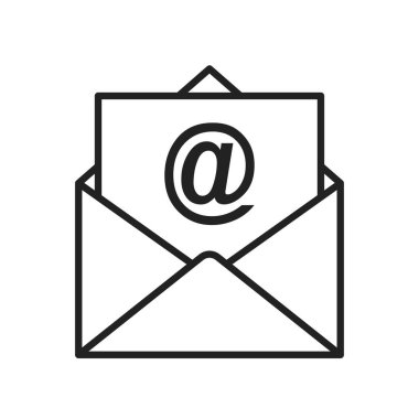 posta, zarf, vektör illüstrasyon  