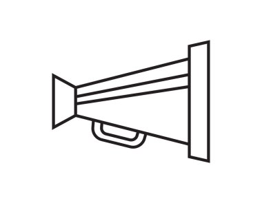 megafon biz simge vektör illüstrasyon 