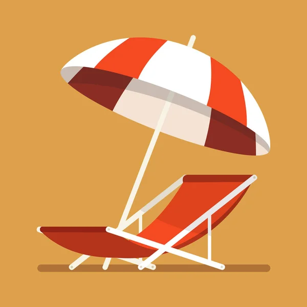 Beach Chair Vector Illustration — Stock Vector