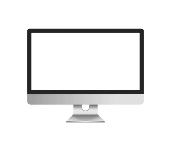 Ilustração Vetorial Exibição Computador — Vetor de Stock