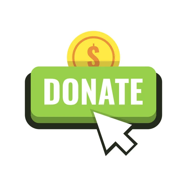 Donate Button Vector Illustration — стоковый вектор