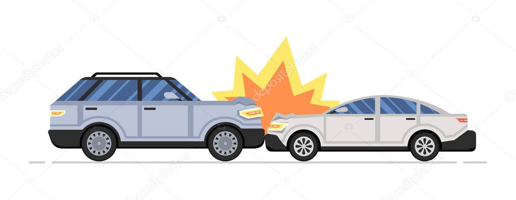 Car Accident Vector Illustration Royalty Free Stock Illustrations
