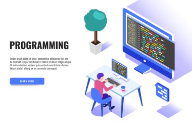 programlama poster vektör Illustration