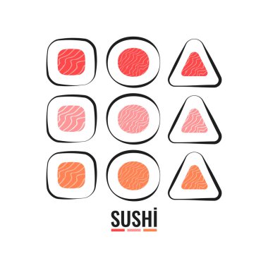 Suşinin vektör illüstrasyonu