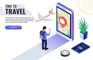 seyahat afişi, vektör illüstrasyon 