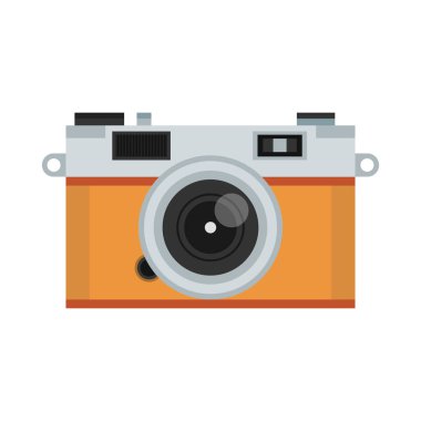 Klasik fotoğraf makinesi, vektör illüstrasyonu 