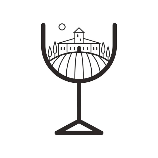 Иконка Виноградника Векторная Иллюстрация — стоковый вектор