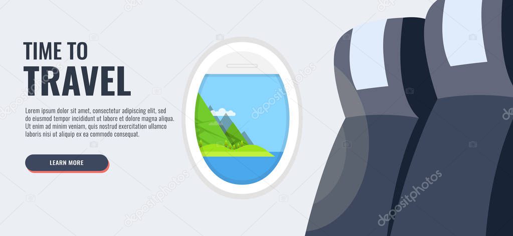 travel banner, vector illustration 