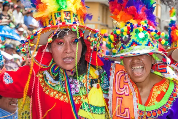 Festa Della Candelaria Danze Folcloristiche Con Costumi Tipici Nella Sfilata — Foto Stock