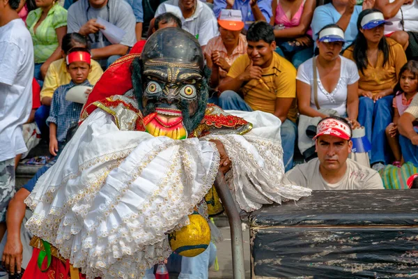 Festival Candelaria Folklorní Tance Typickými Kostýmy Průvodu Limy Peru — Stock fotografie