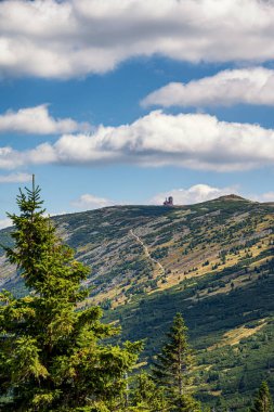 Karkonosze Dağları 'ndaki Szrenica Dağı' nın, dev dağların, Polonya 'nın yaz manzarası.