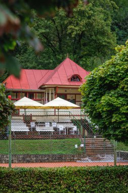 LUHACOVICE, CZECH REUBLIC - 14 Eylül 2025: Güney Moravya 'da Luhacovice, picoresque spa town, Çek Cumhuriyeti