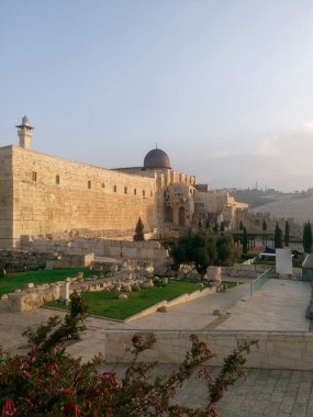 Al-Aqsa Mosque and archeological yard (Davidson Center), Jerusalem old city. clipart