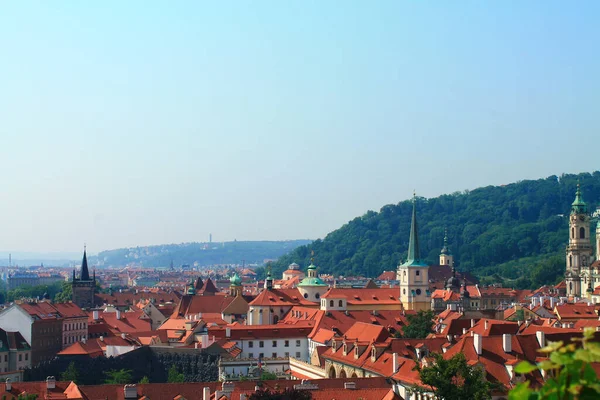 Úžasná Městská Krajina Prahy Modré Nebe Česká Republika — Stock fotografie