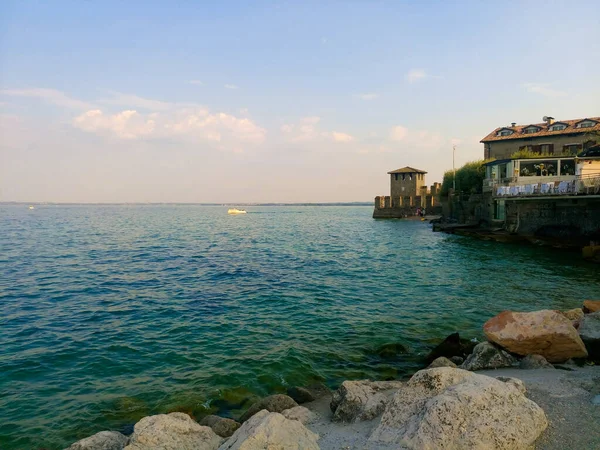 Jezero Garda Největší Itálii — Stock fotografie